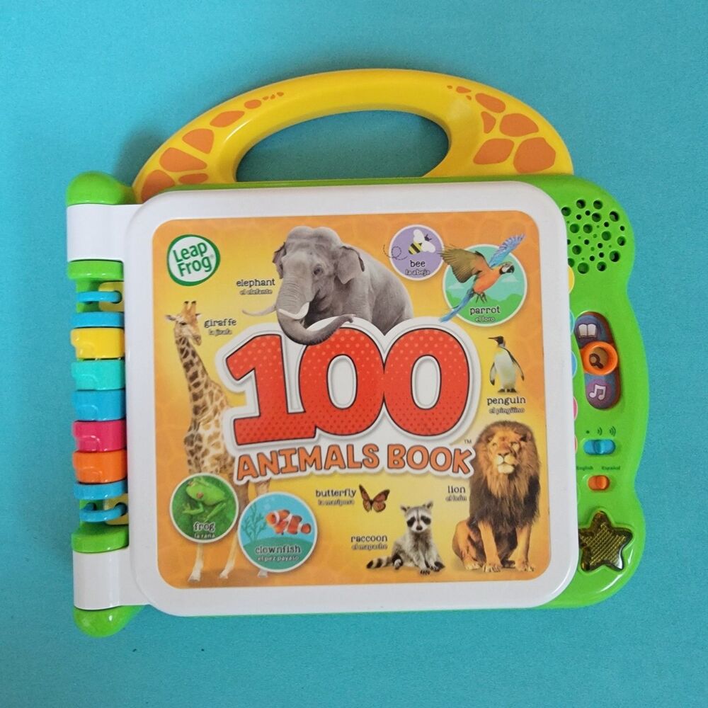 Leap Frog Learning Friends 100 Animals Book English and Spanish Works Great